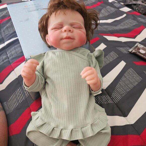 Realistic Reborn Baby Dolls Full Body Vinyl 18 in Real Life Baby Girl Doll - Picture 3 of 5